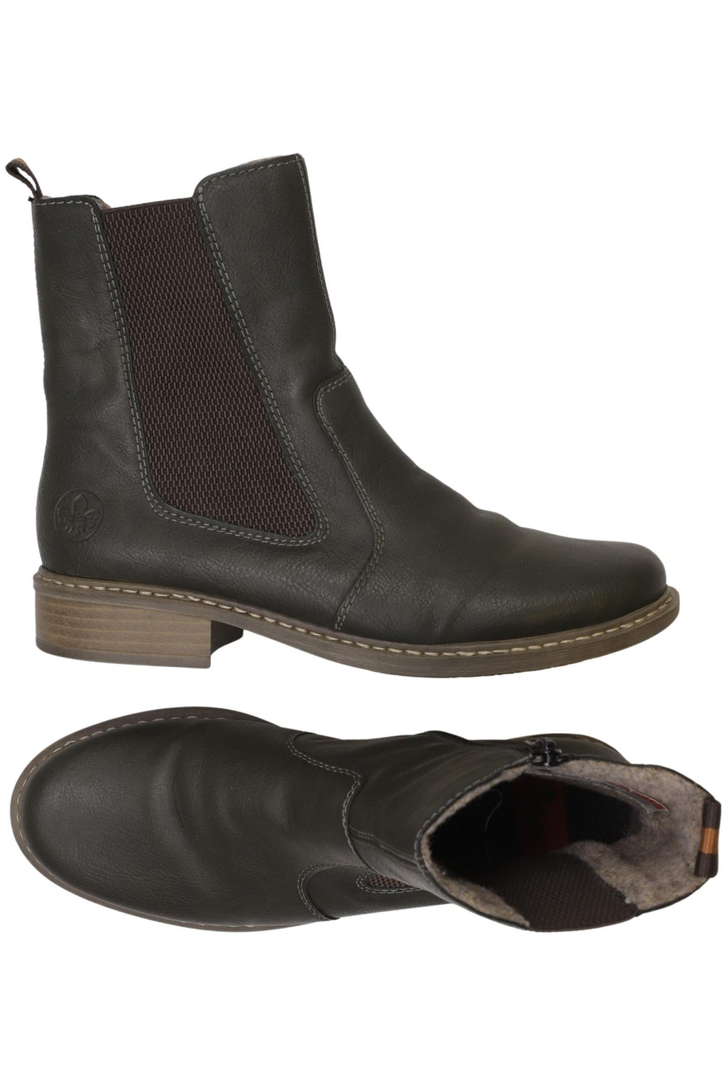 Rieker Damen Stiefelette Grün EU 38 Kunstleder 9