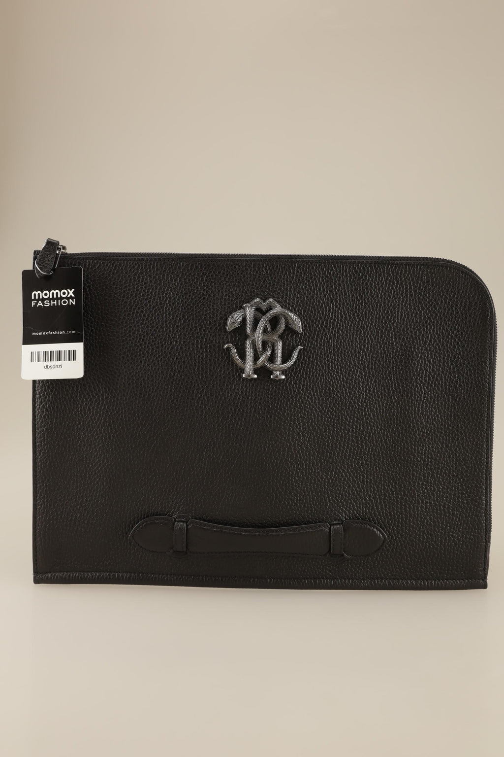Roberto Cavalli Large Leather Handbag Black 4
