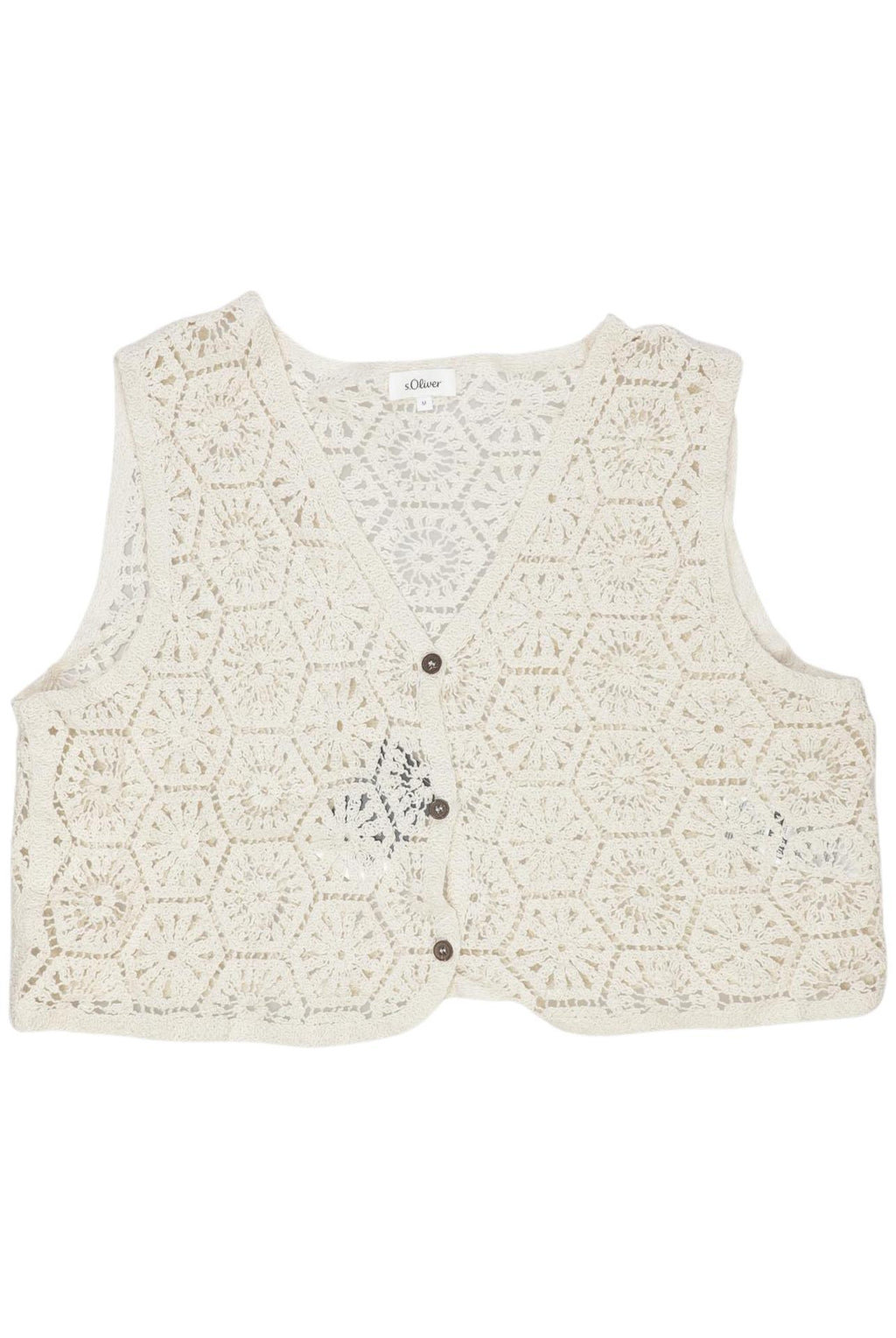 s.Oliver Women's Vest Cream White Size M 3