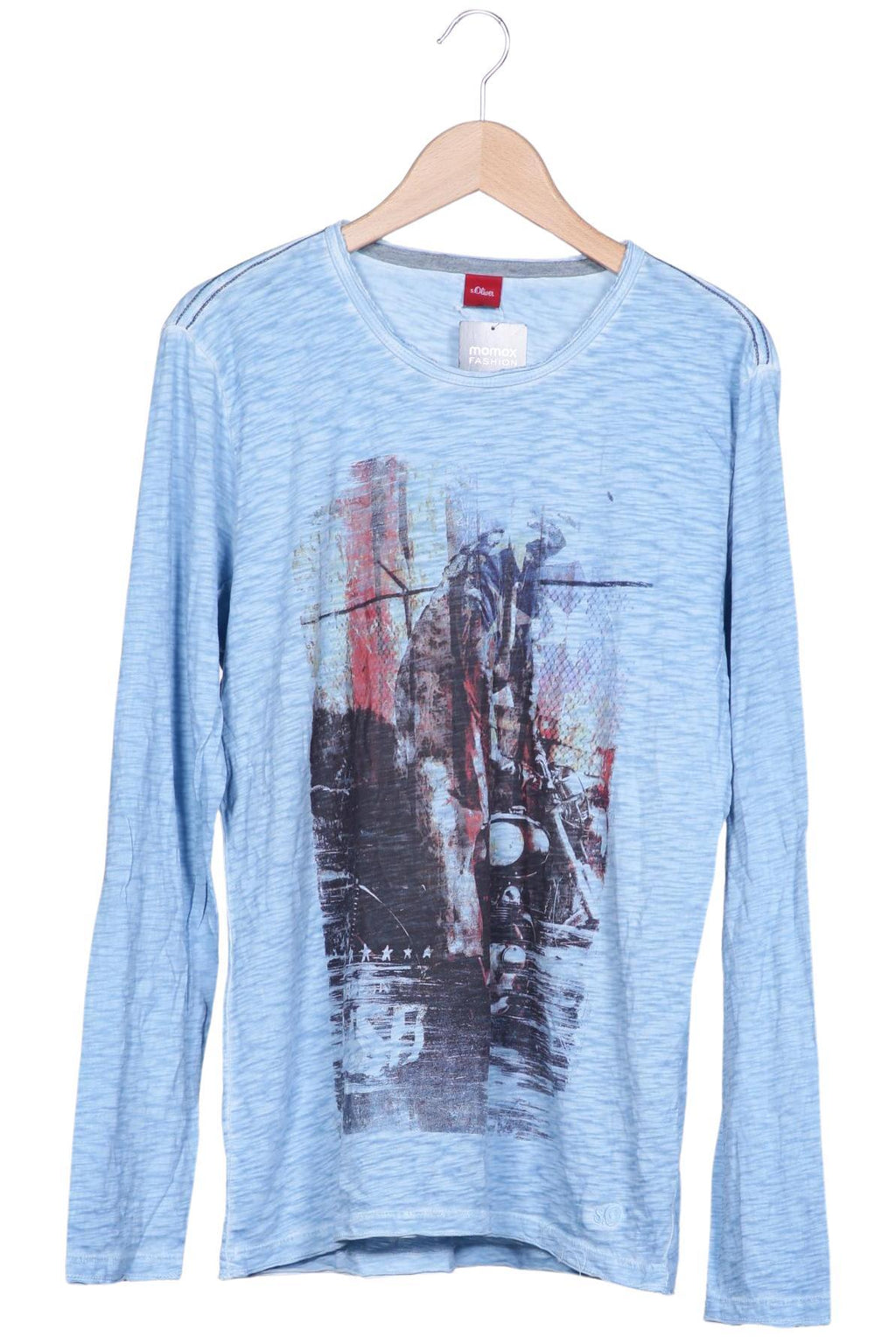s.Oliver Herren Langarmshirt Hellblau Gr. L 3