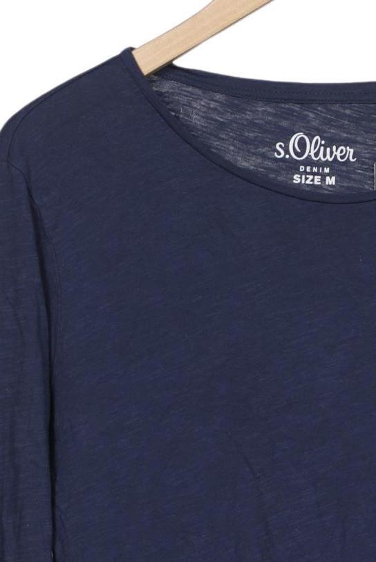 s.Oliver Men Long Sleeve Shirt Navy Size M 6
