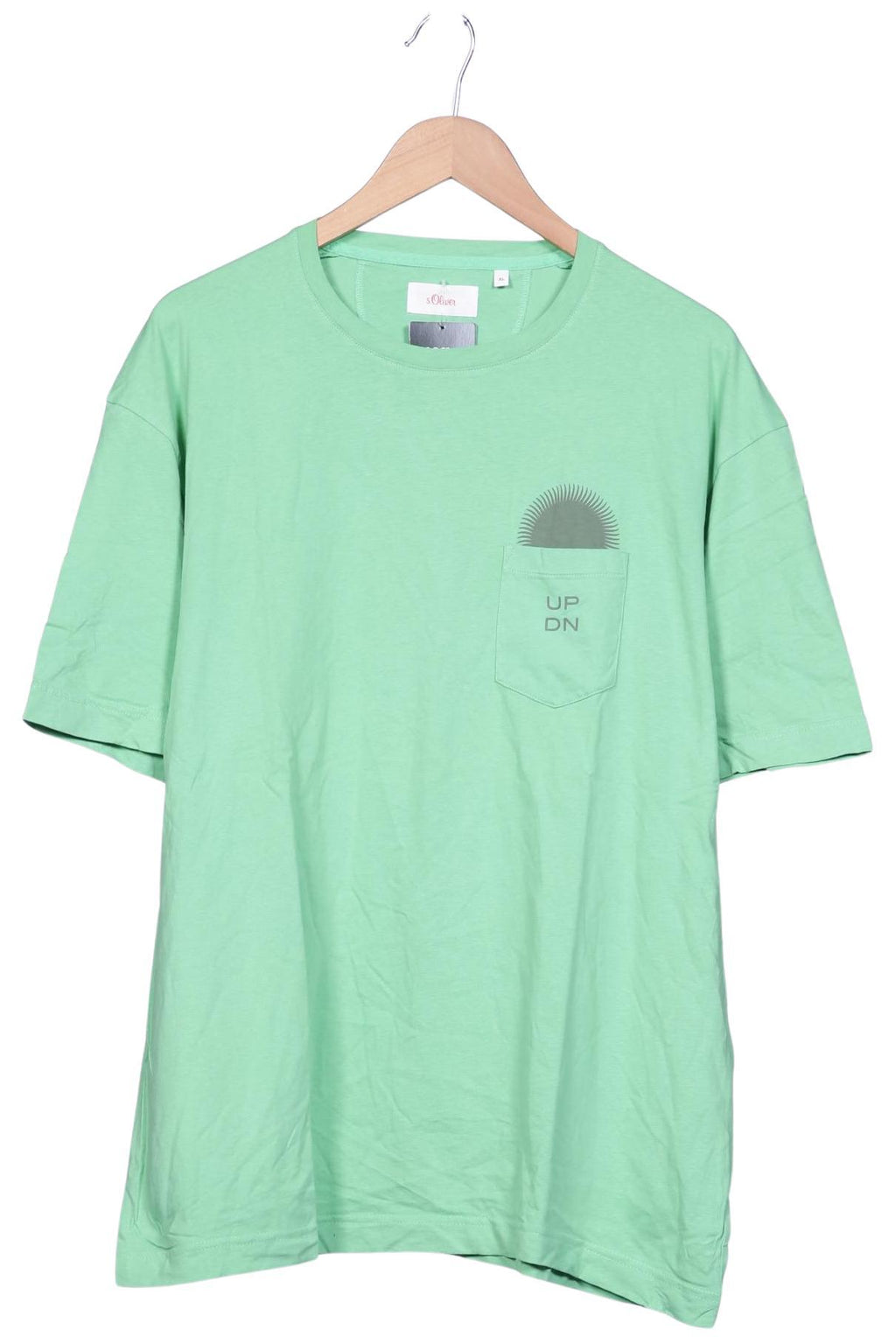 s.Oliver T-Shirt Men's Light Green XL Cotton 4