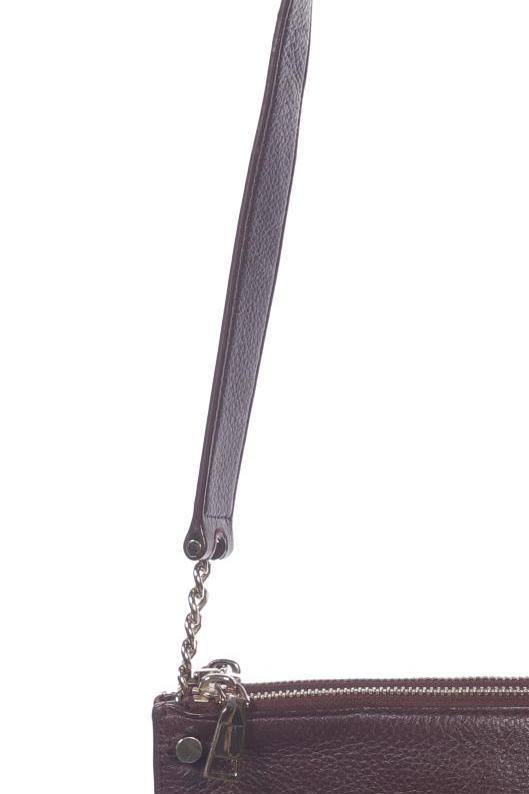 Sandro Small Leather Handbag Bordeaux 9