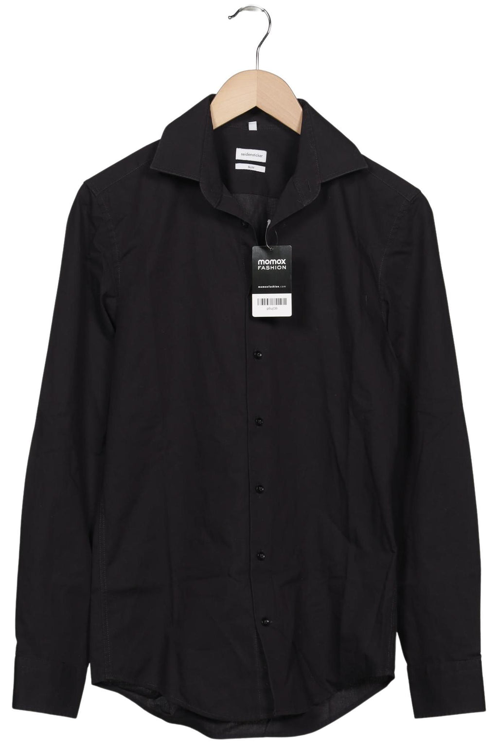Seidensticker Men Shirt Black 37 Cotton 10