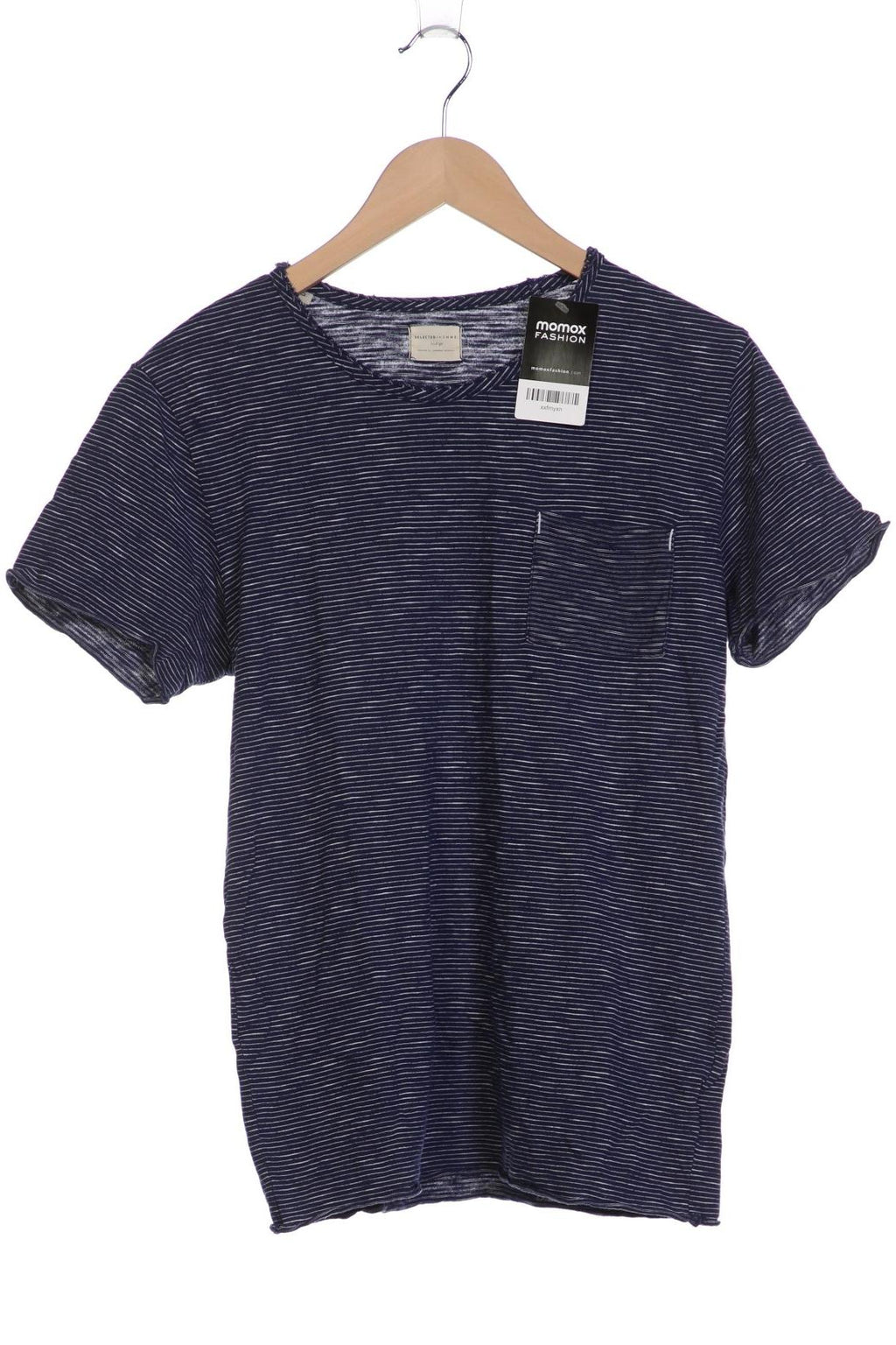Selected Men T-Shirt Navy Blue Size S Cotton 8