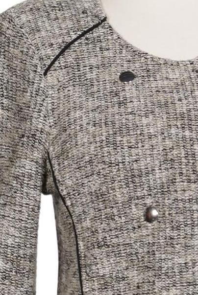 Women Blazer Set Gray EU 34 Cotton Synthetic 4