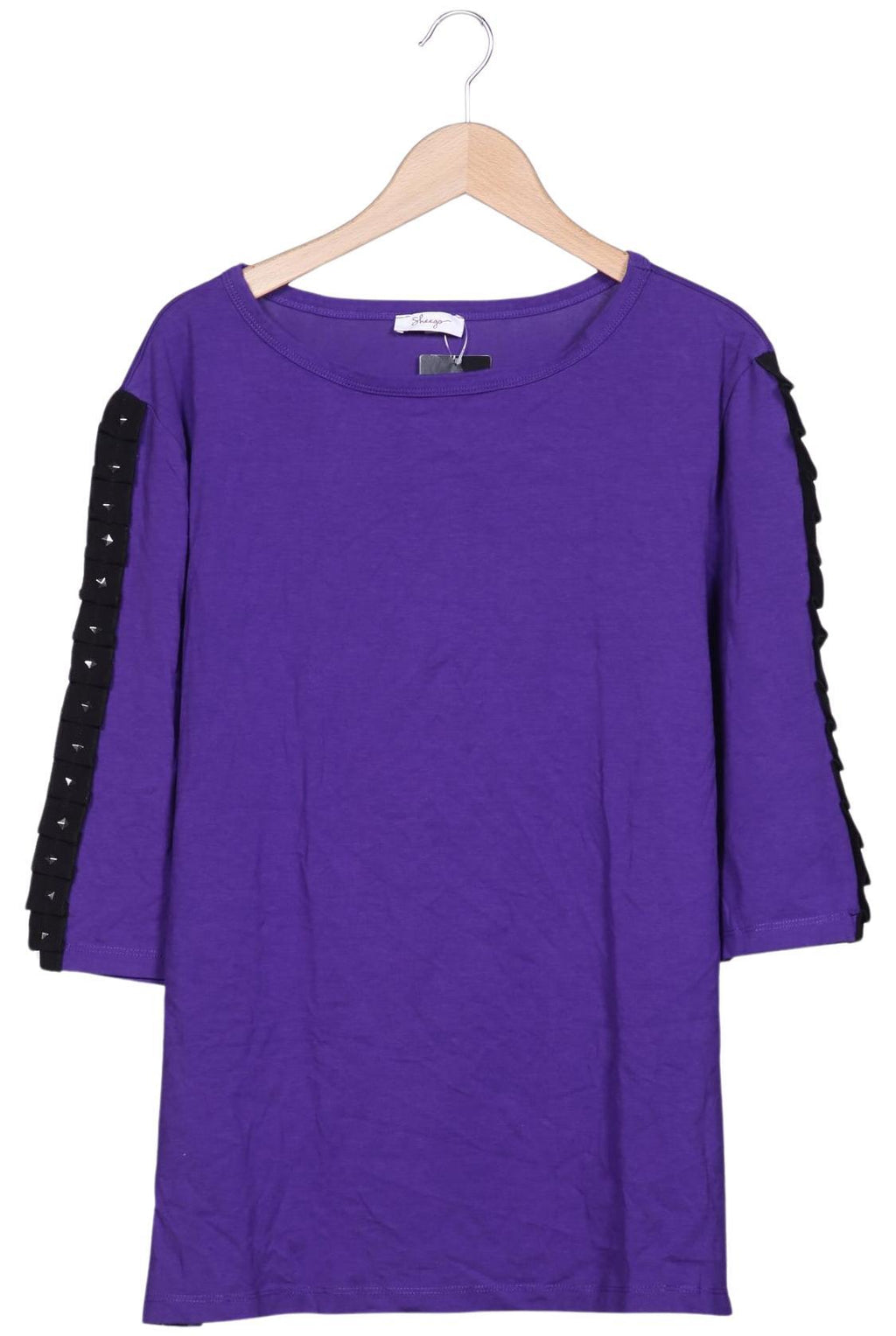 sheego Damen Langarmshirt Lila EU 44 2