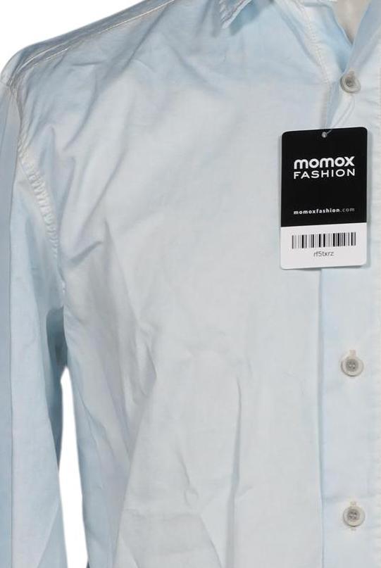 Signum Men Shirt Light Blue M Cotton 9