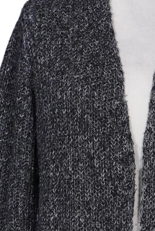 Smith&Soul Women's Cardigan Gray L Cotton Synthetic 4