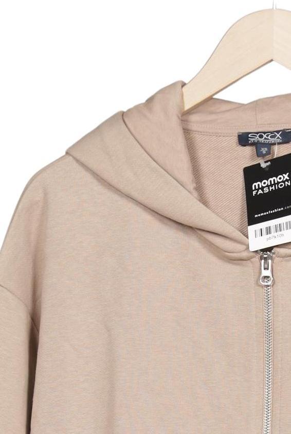 Soccx Damen Kapuzenpullover, Beige, Gr. S 4