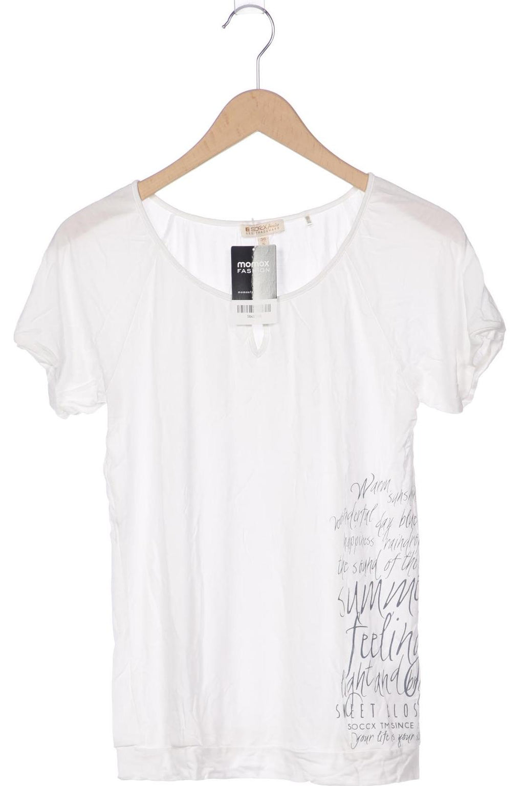 Soccx Damen T-Shirt, Weiß, Größe EU 36 5