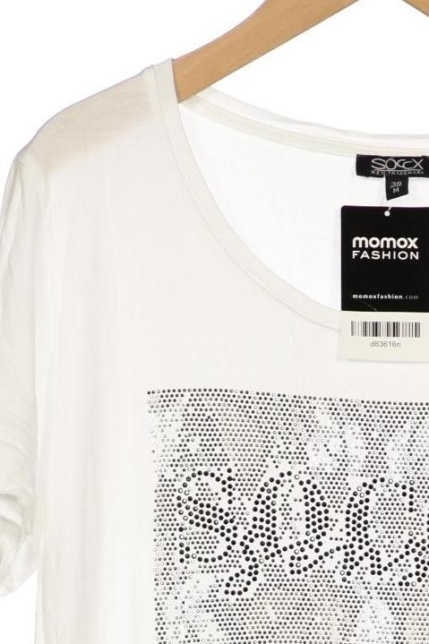 Soccx Damen T-Shirt, Weiß, Gr. EU 38 9