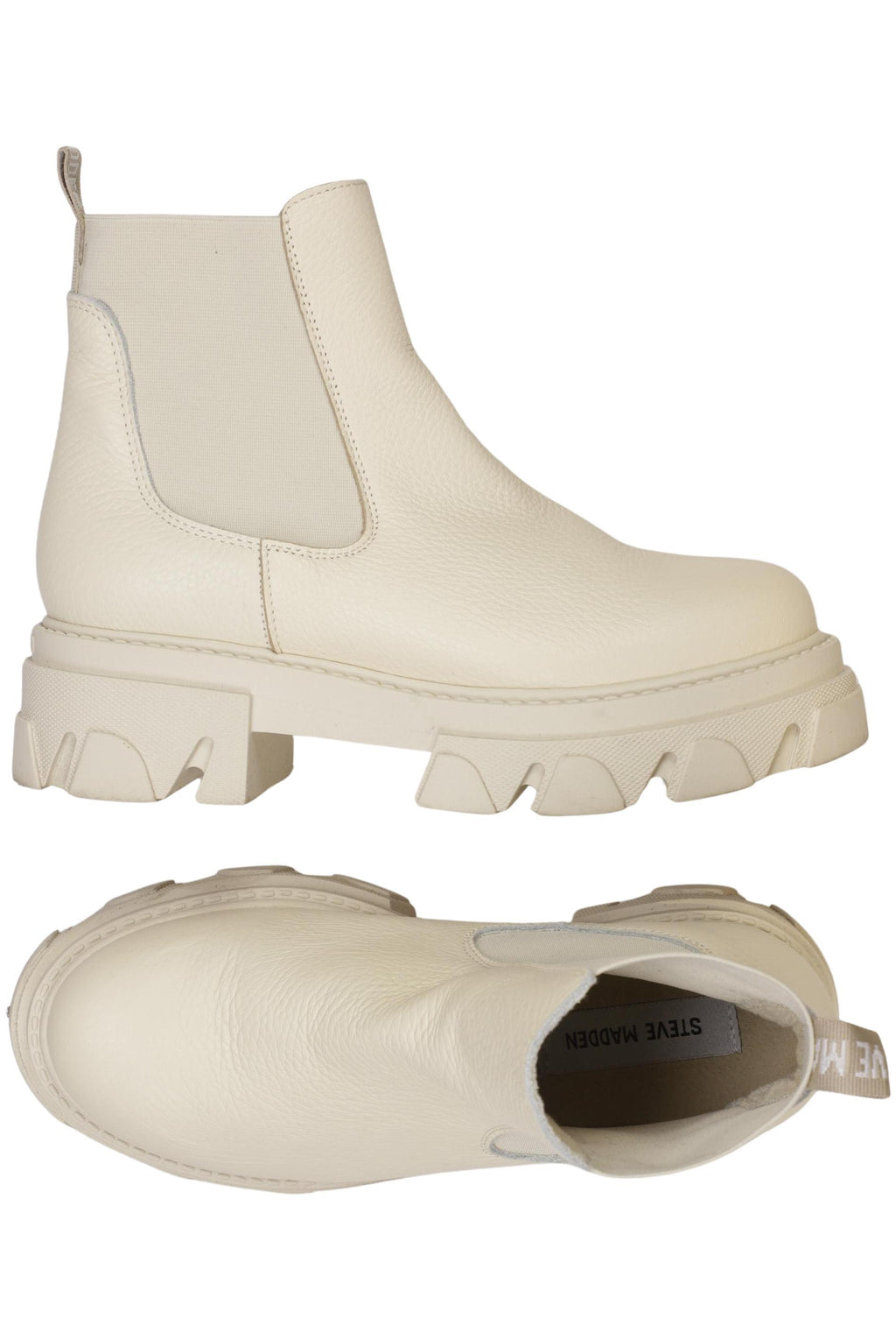 Steve Madden Women Ankle Boot Cream White EU 37 Leather 3