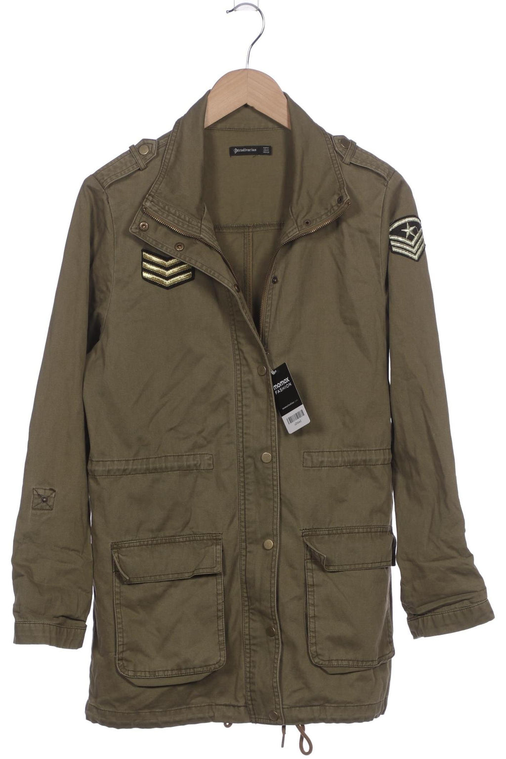 Stradivarius Women's Jacket Green M Cotton 7
