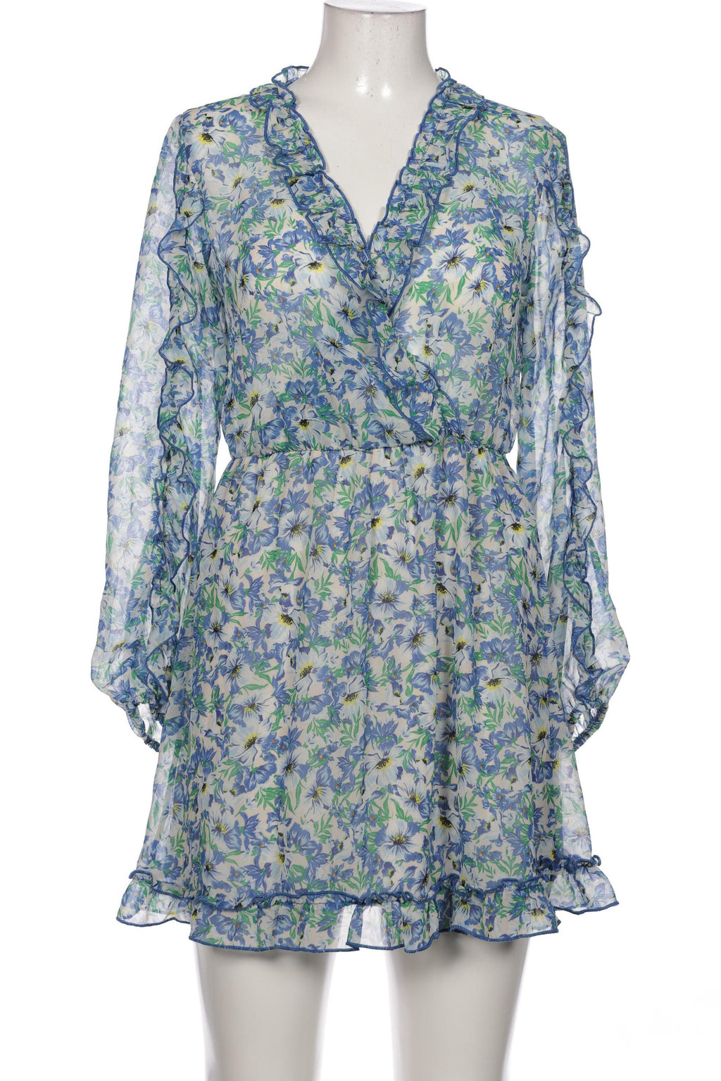 Stradivarius Damen Kleid Blau M 7