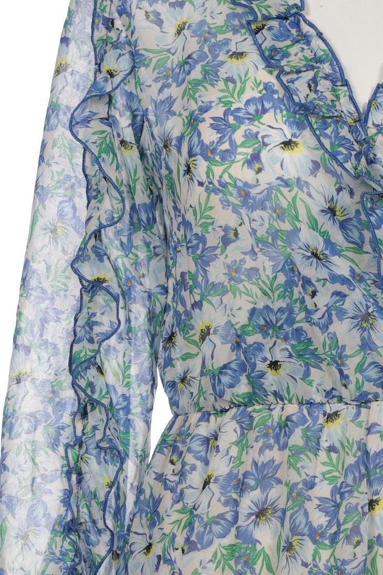 Stradivarius Damen Kleid Blau M 9