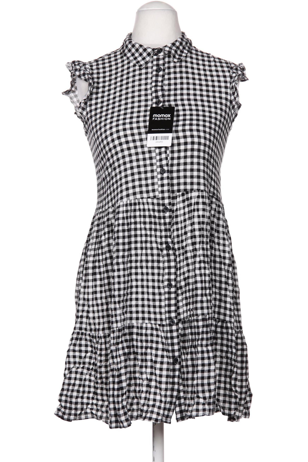 Stradivarius Damen Kleid Schwarz M Viskose 7