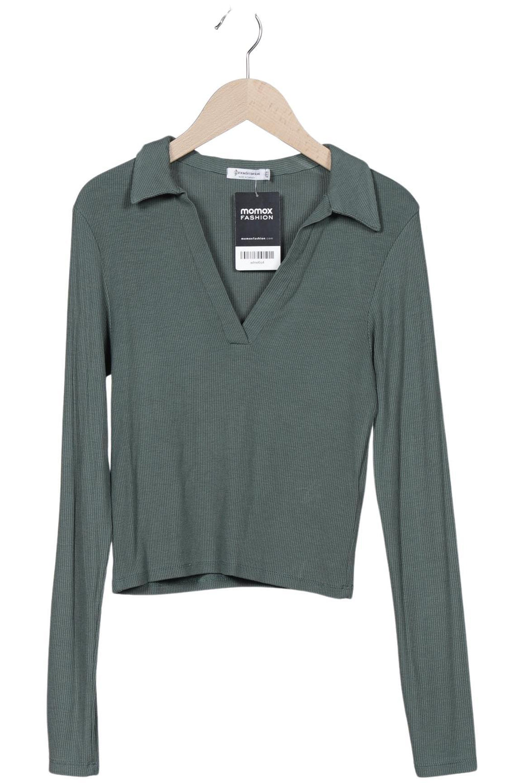 Stradivarius Damen Langarmshirt Green Size S 2