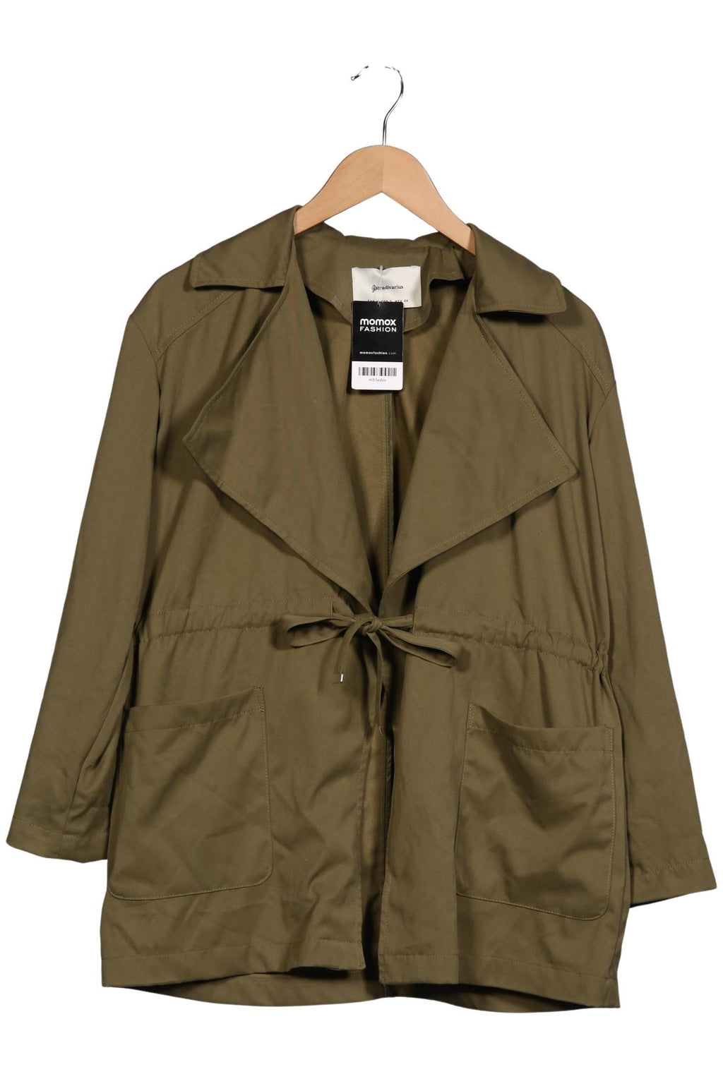 Stradivarius Damen Mantel Grün Gr. S 2