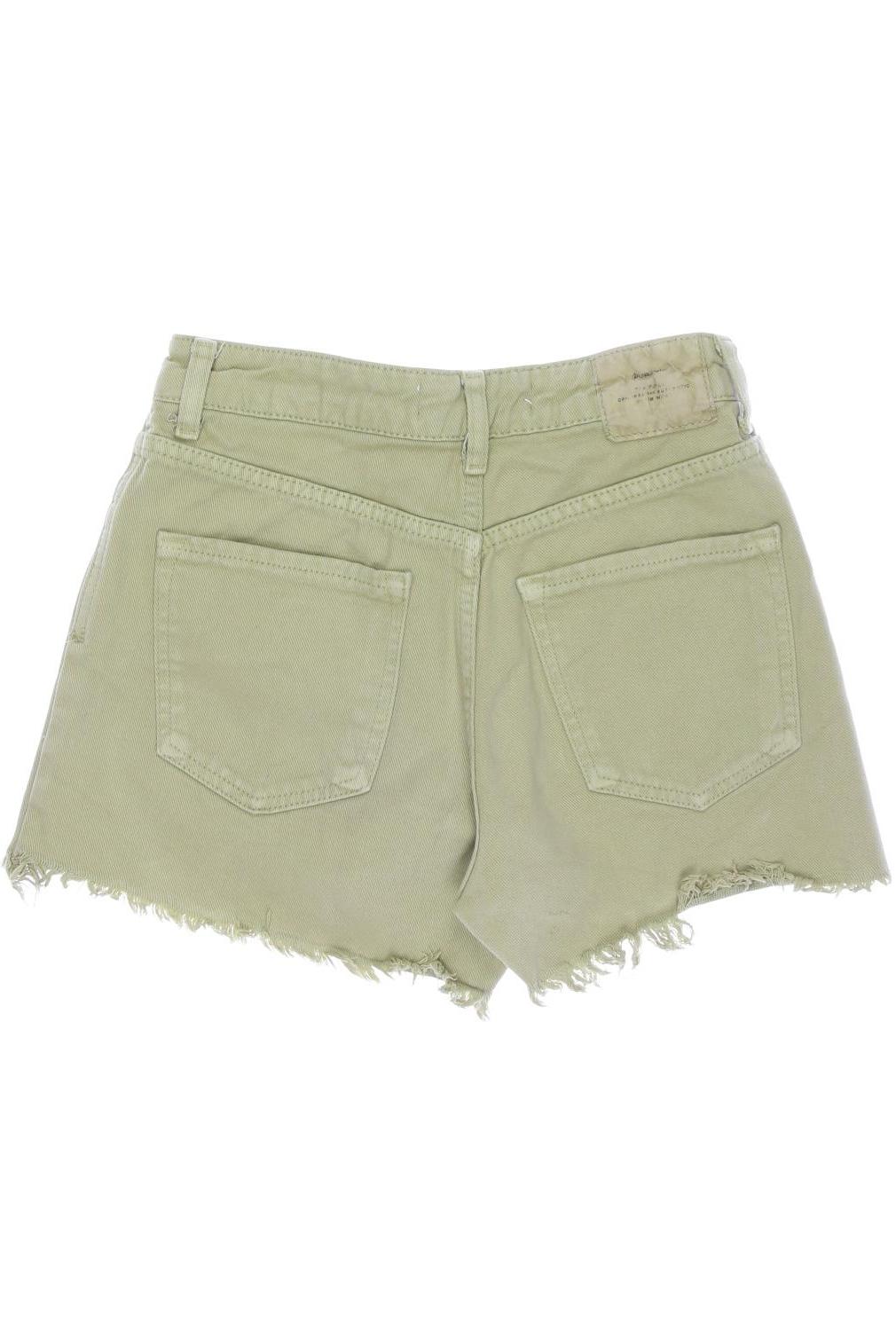 Stradivarius Damen Shorts Light Green EU 34 Cotton 5