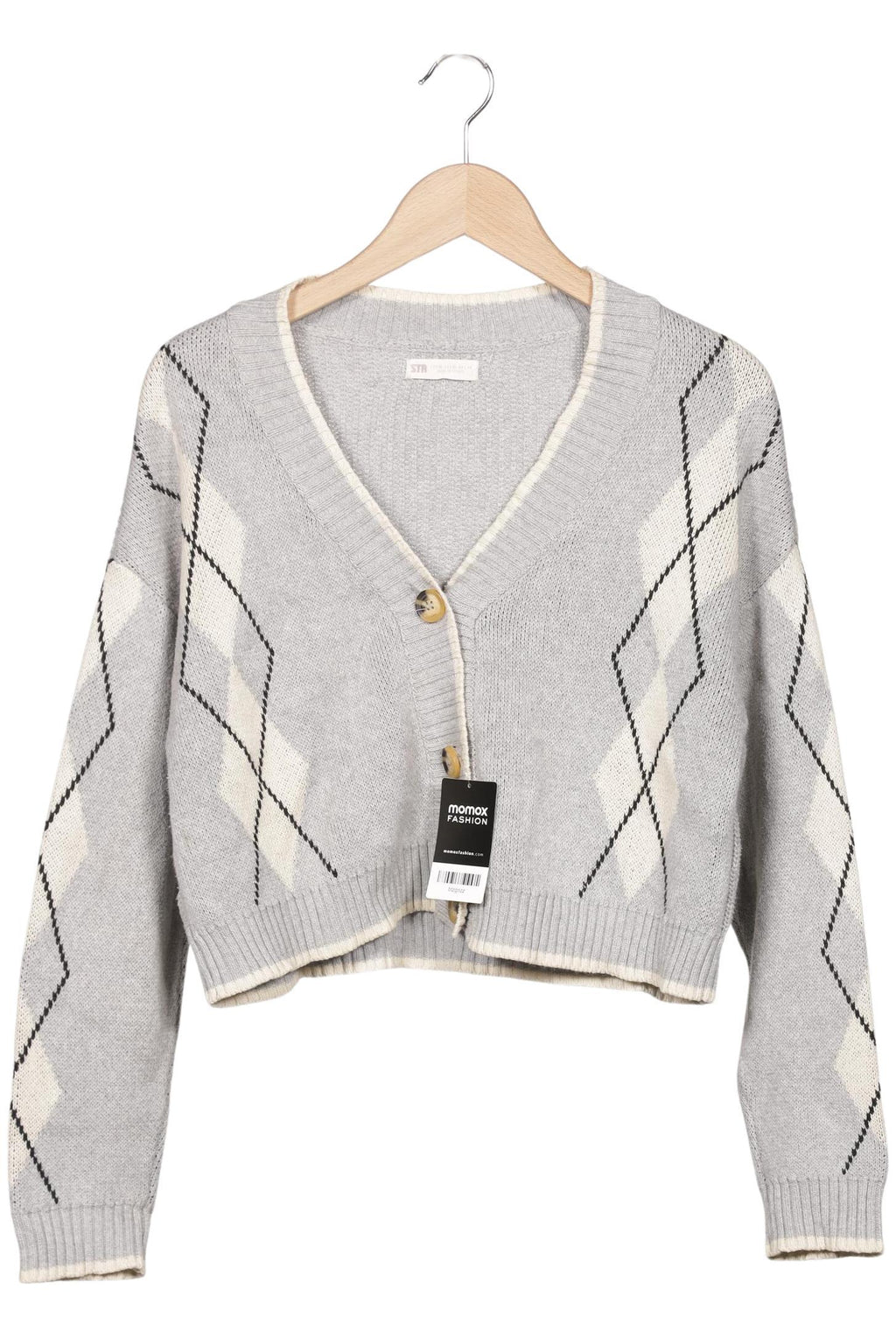 Stradivarius Cardigan Gray XS Cotton 2