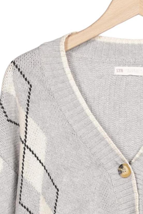 Stradivarius Cardigan Gray XS Cotton 4