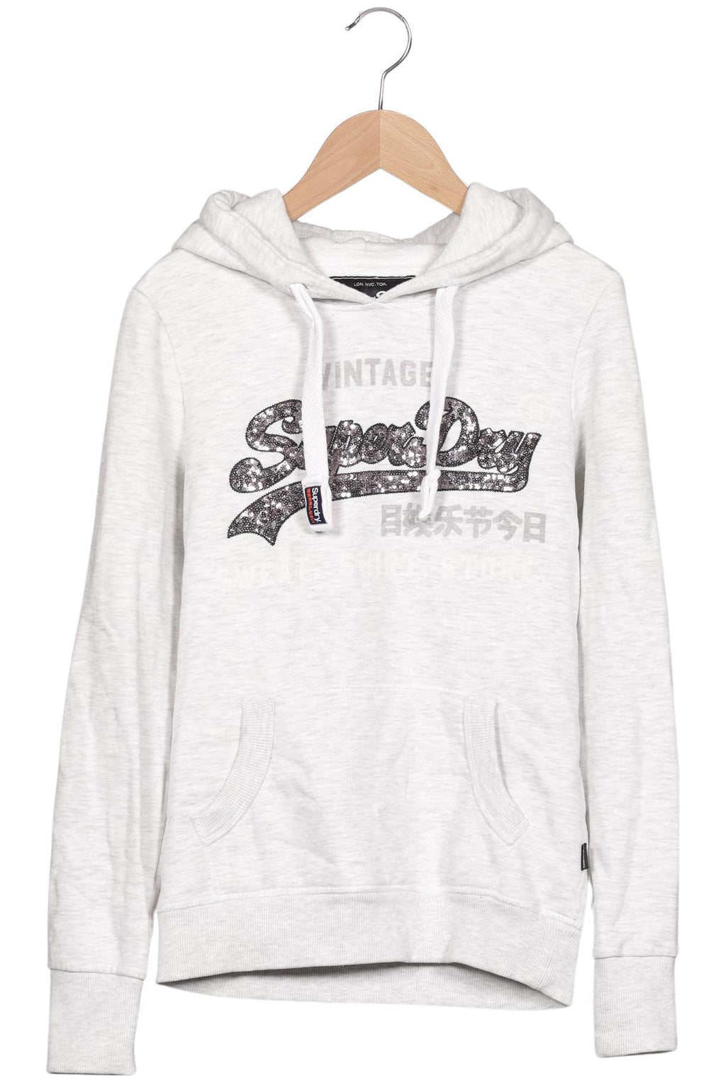 Superdry Damen Kapuzenpullover Grau EU 34 9