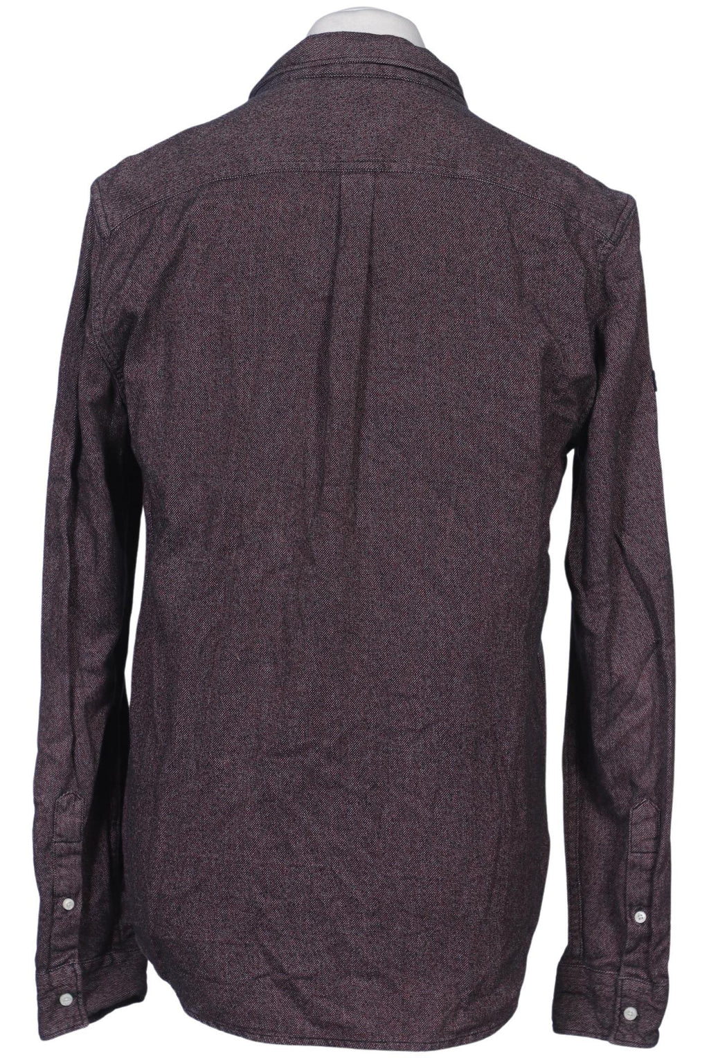 Superdry Men Shirt Bordeaux L Cotton 5