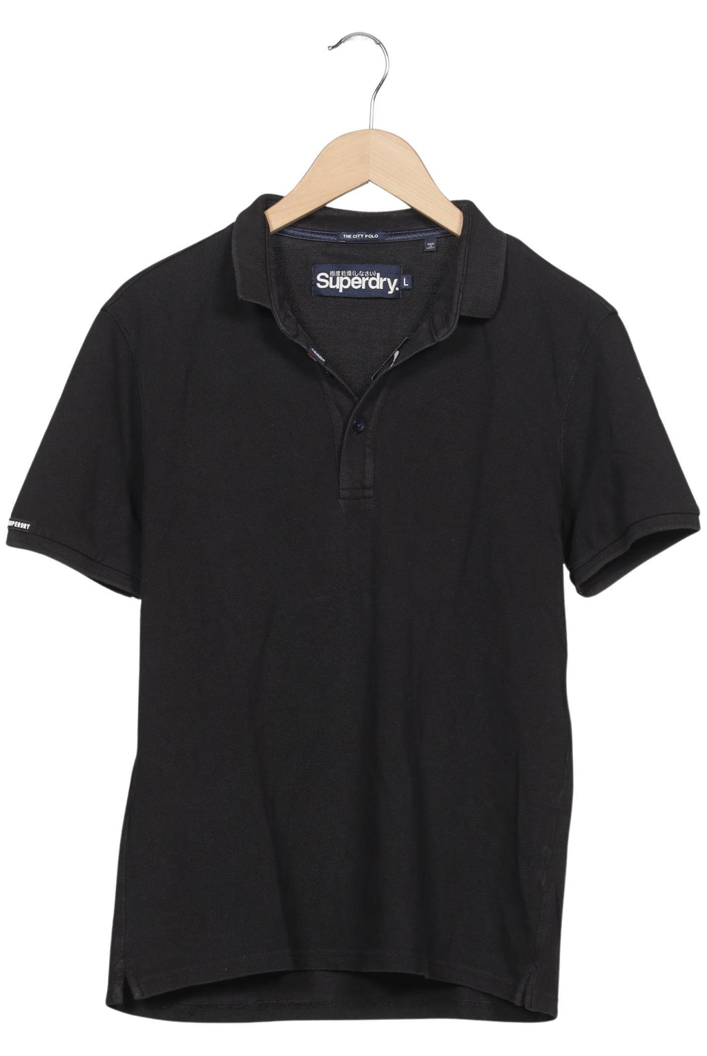Superdry Men Polo Shirt Black Size L Cotton 8