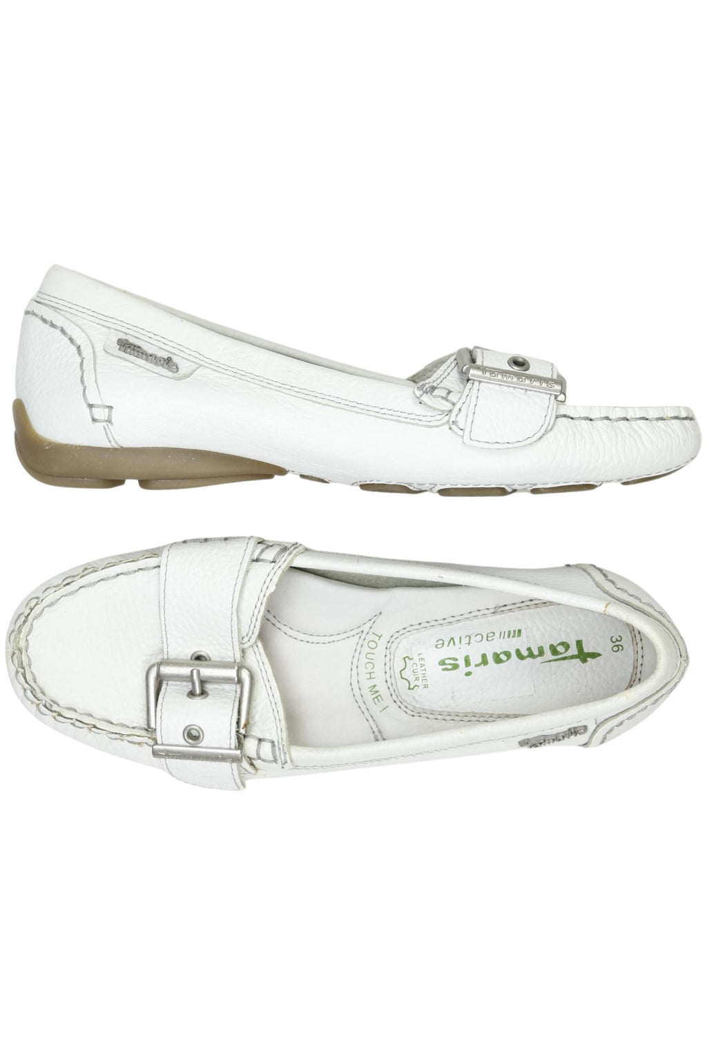 Tamaris Ballerine Femme, Blanc, EU 36, Cuir 9