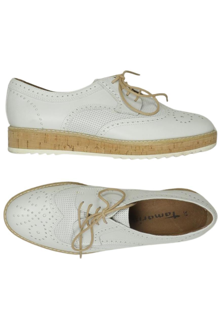 Tamaris Damen Halbschuh Weiß 37 Leder 3