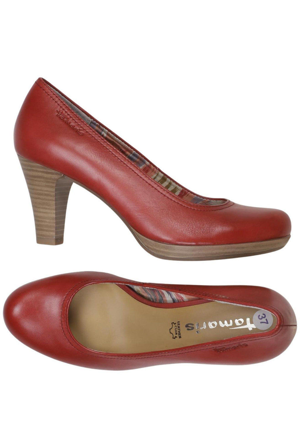 Tamaris Damen Pumps Rot EU 37 Leder 9