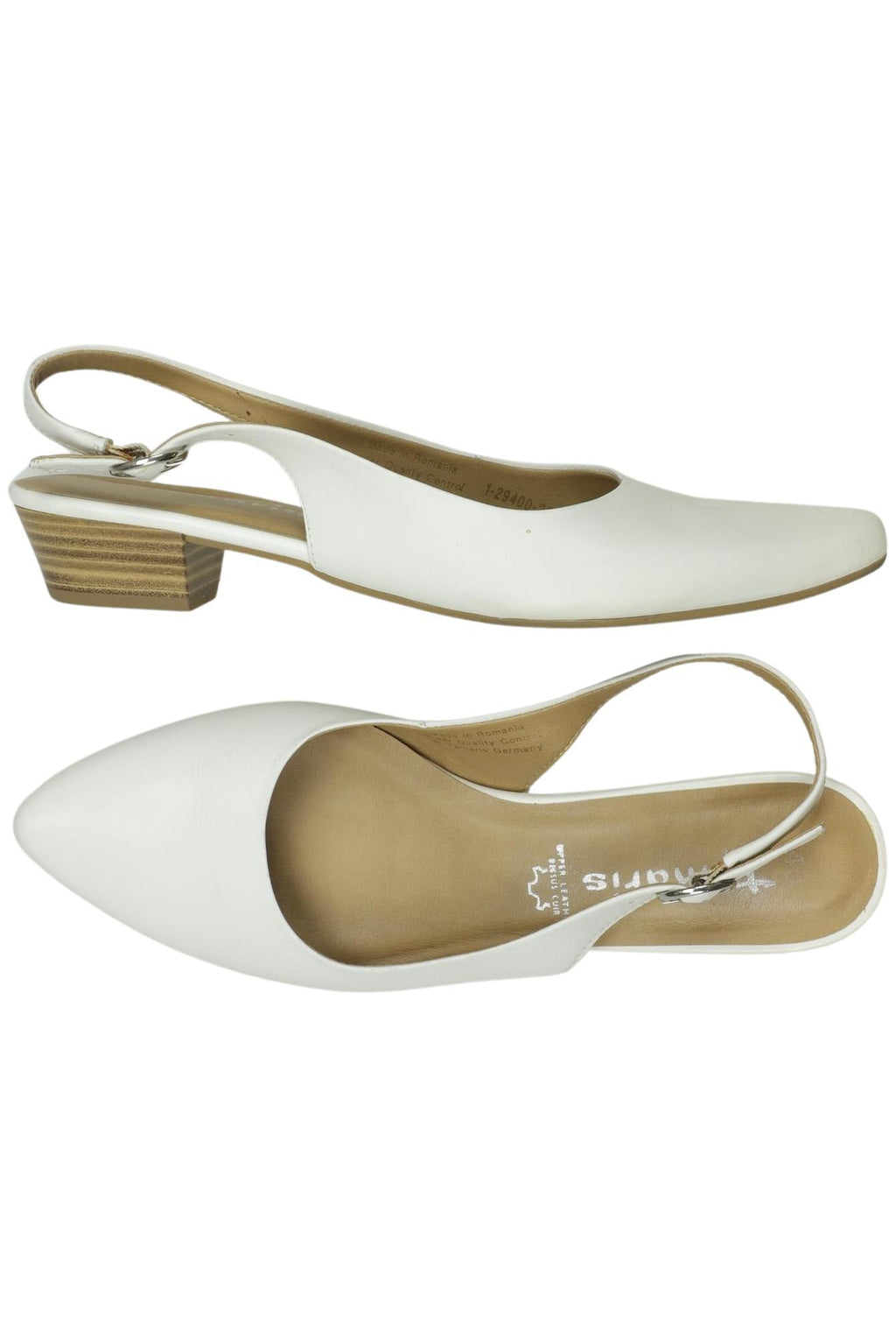 Tamaris Damen Pumps Weiß Gr. EU 40 Leder 5