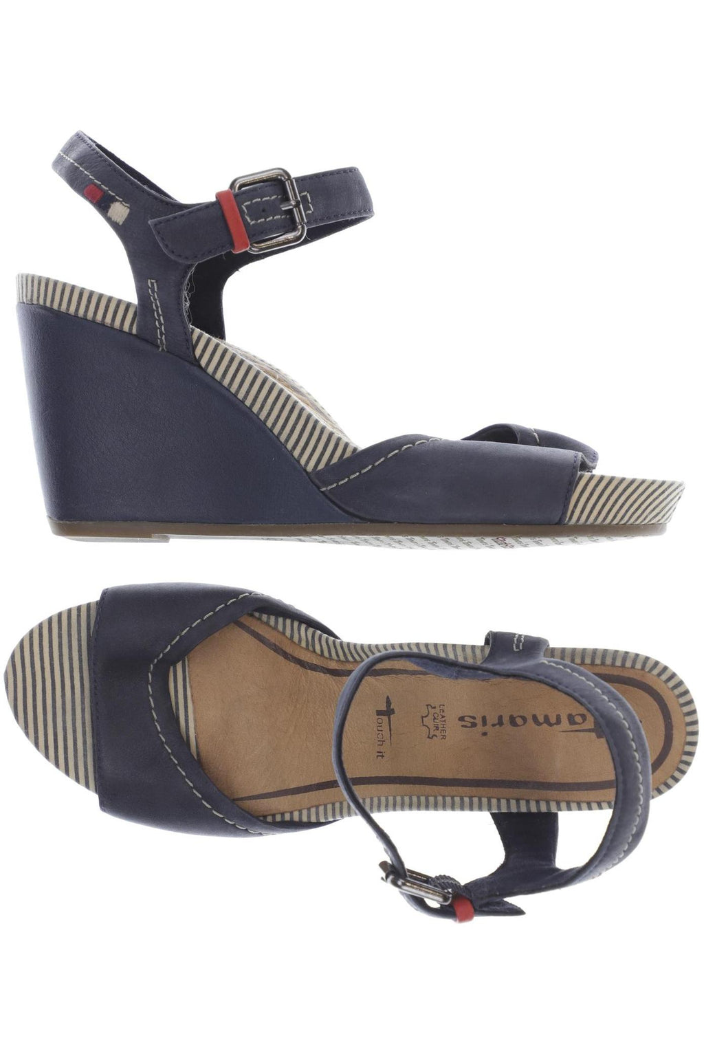 Tamaris Women Sandals Blue EU 40 Leather 3