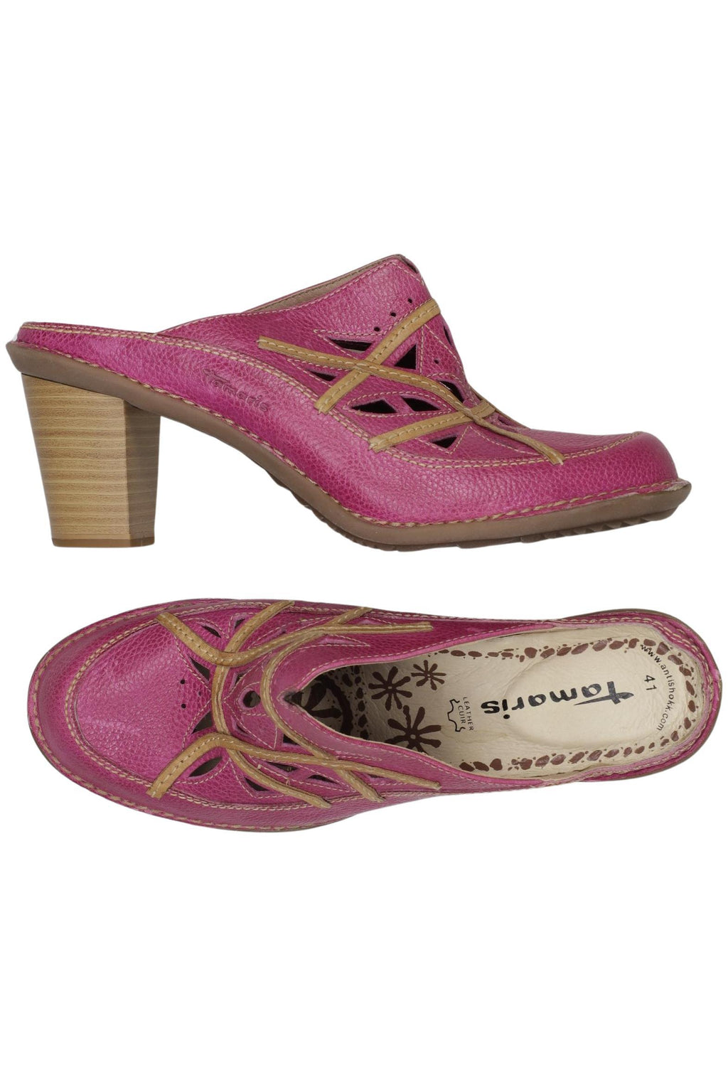 Tamaris Women Sandals Pink EU 41 Leather 2