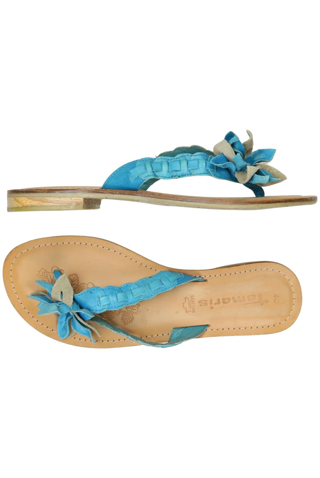 Tamaris Damensandalen Türkis EU 40 Leder 2