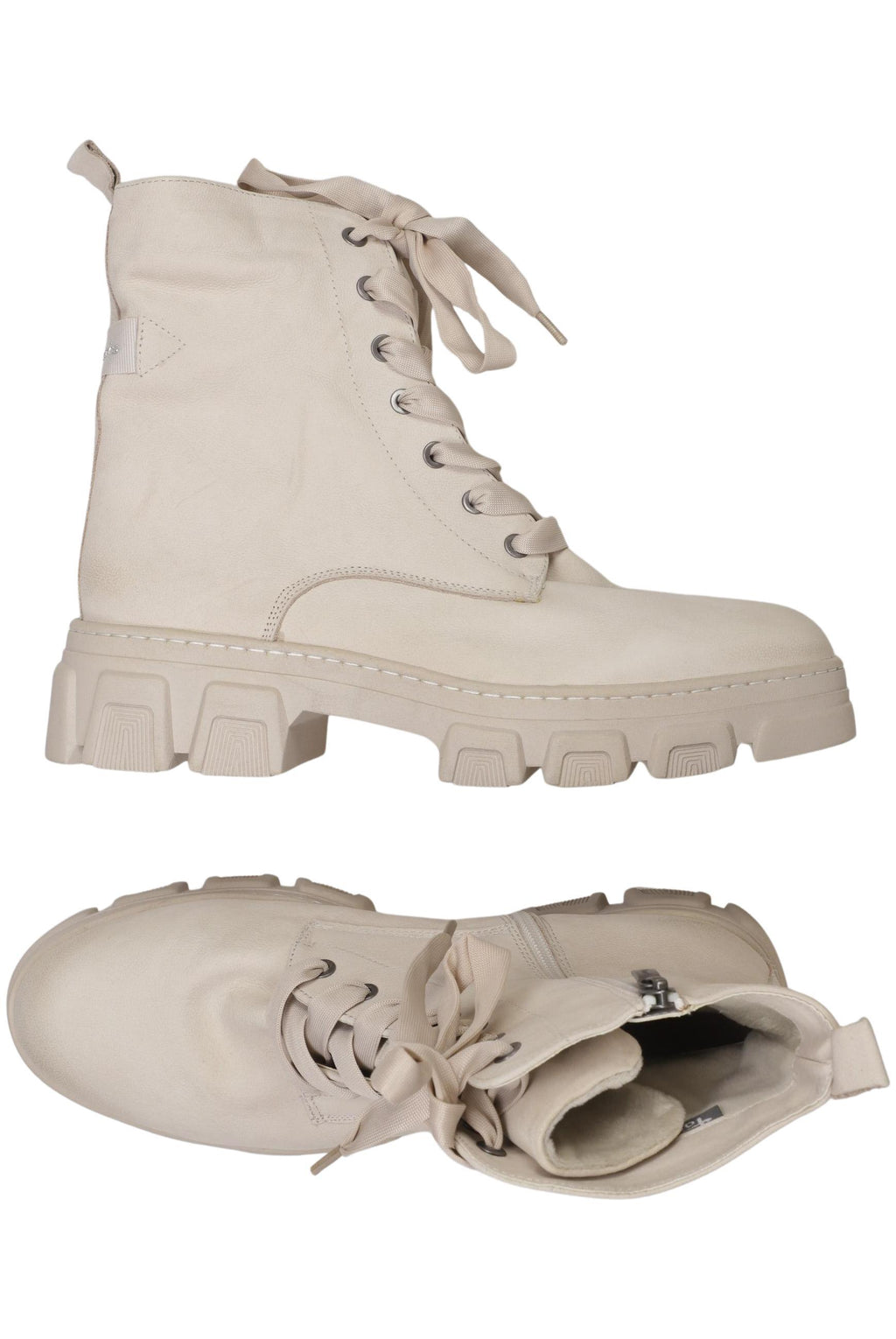 Tamaris Women's Ankle Boot Cream White EU 41 Leather 3