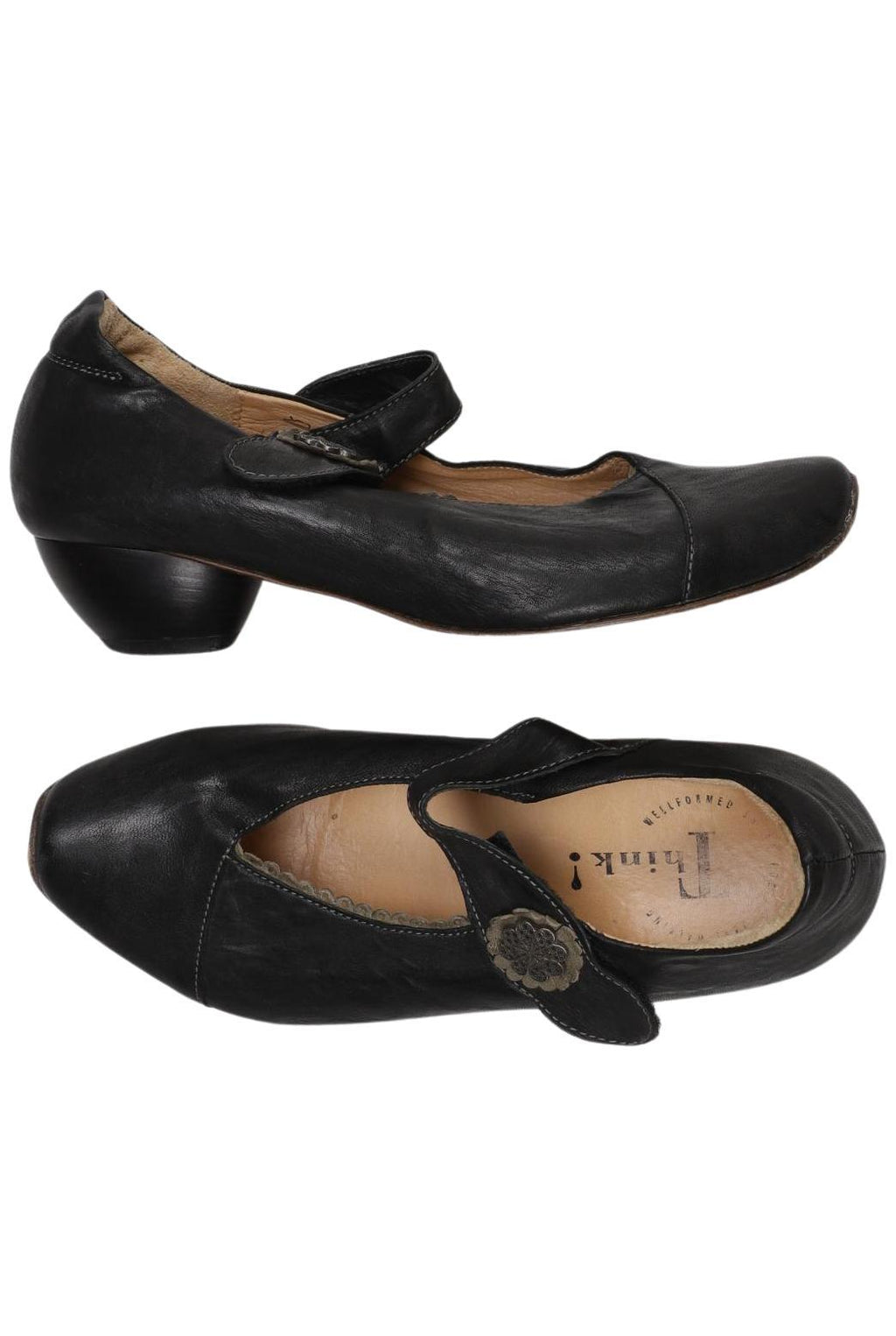 Think! Damen Pumps Schwarz EU 37 Leder 7