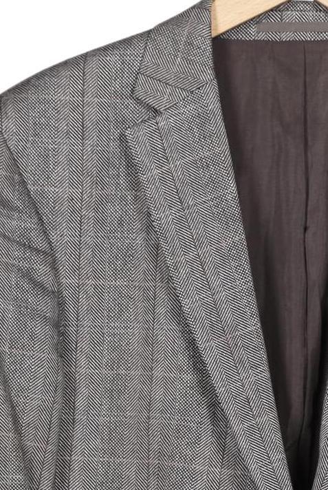 Tom Rusborg Men's Blazer Gray EU 50 Silk 4