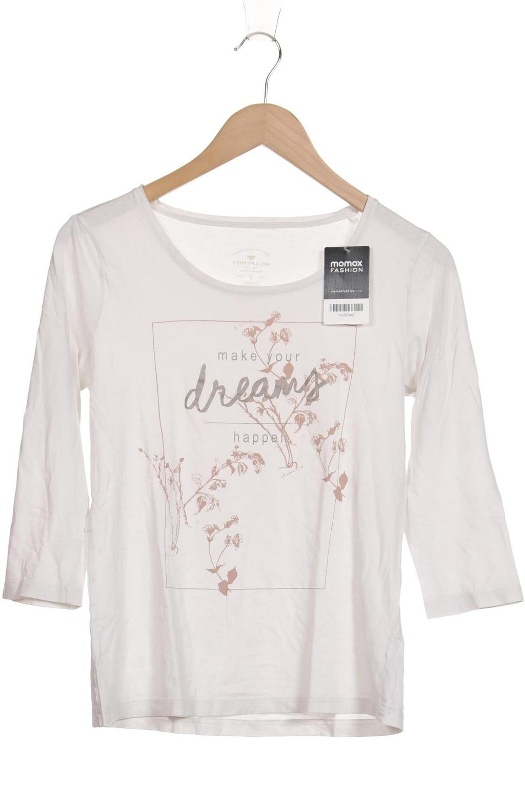 Tom Tailor Damen Langarmshirt Weiß Gr. S 5