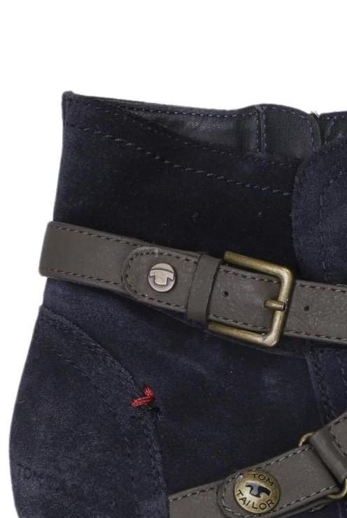 Tom Tailor Women Ankle Boots Navy Blue EU 40 Leather 3