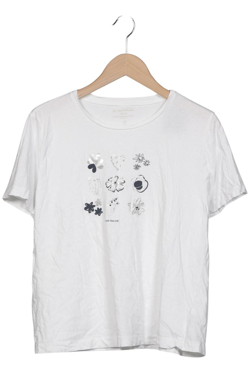 Tom Tailor Women T-Shirt White XL Cotton 5