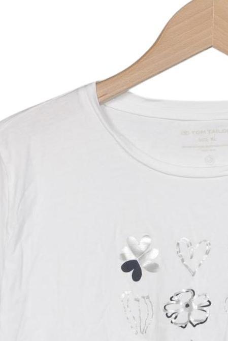 Tom Tailor Women T-Shirt White XL Cotton 6