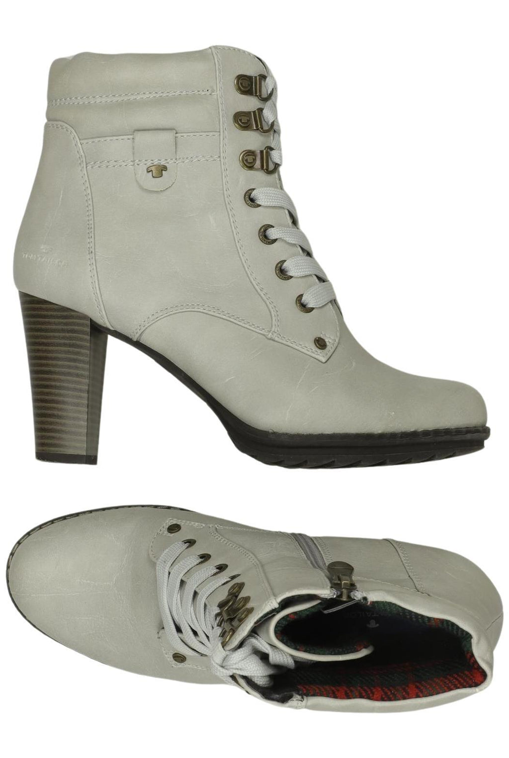 TOM Tailor Denim Women's Ankle Boot Cream-White EU 39 Synthetic Leather 3