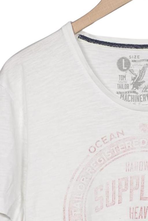 Tom Tailor Denim Men's T-Shirt White Size L 5