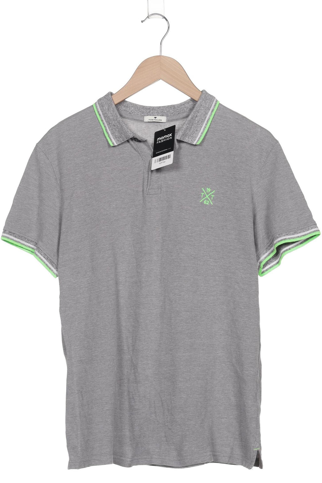 Tom Tailor Men Polo Shirt Gray Size L Cotton 9