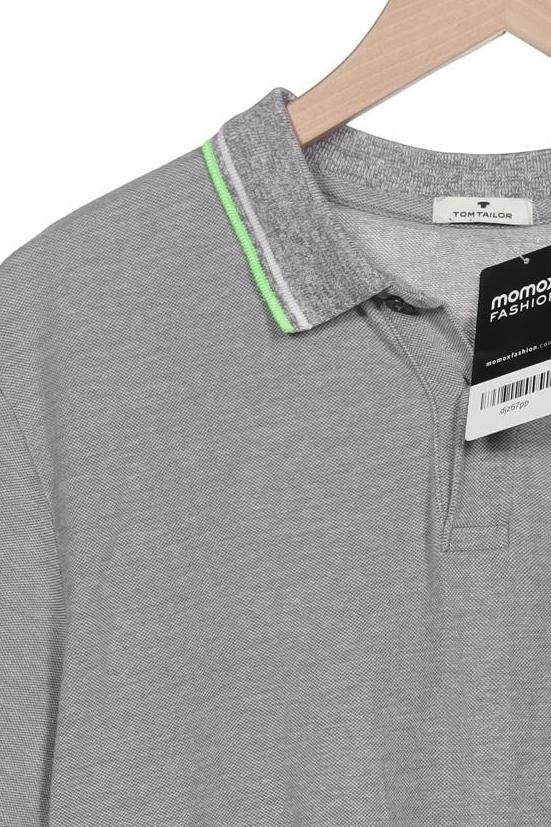 Tom Tailor Men Polo Shirt Gray Size L Cotton 10