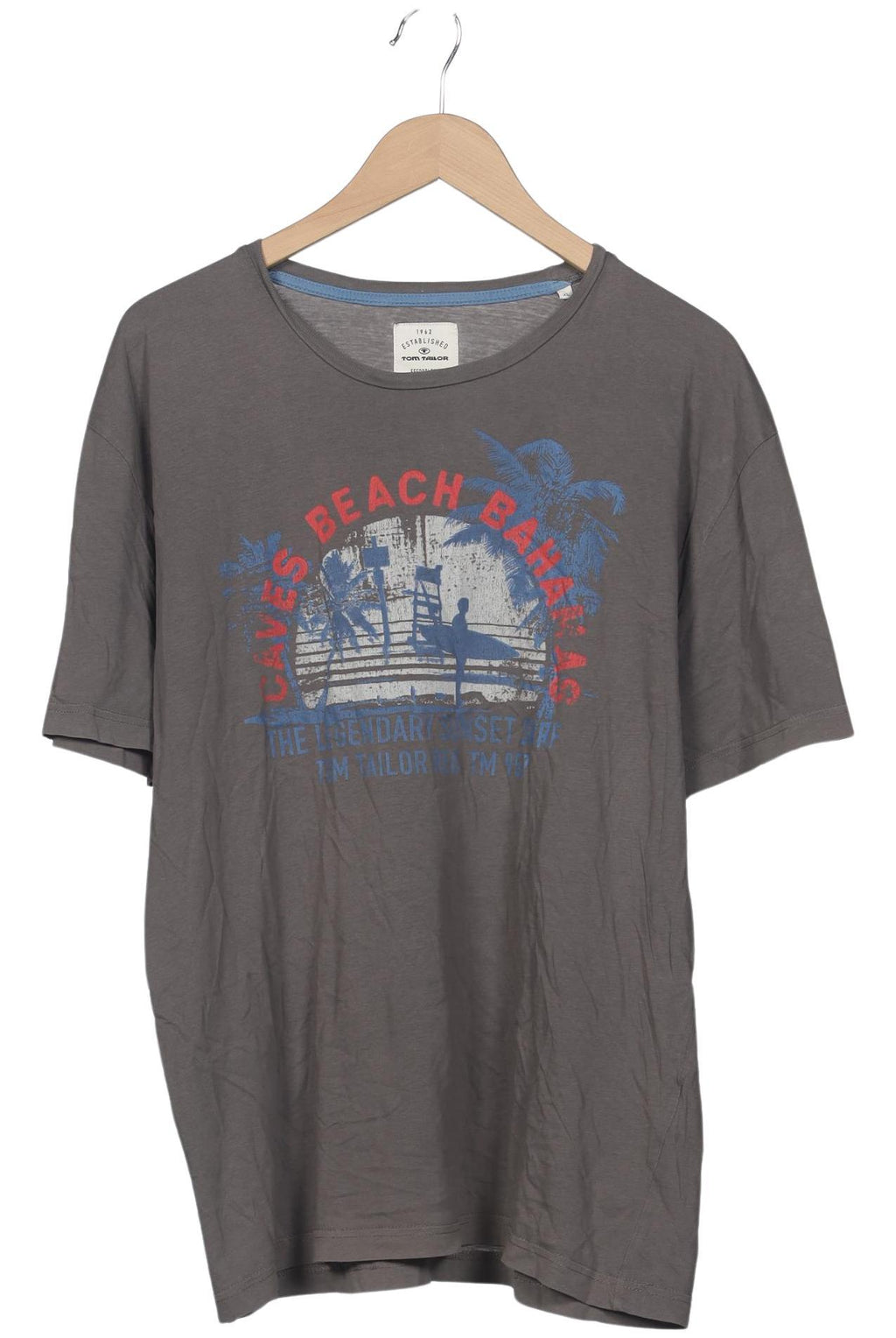 Tom Tailor Men T-Shirt Gray XL Cotton 9
