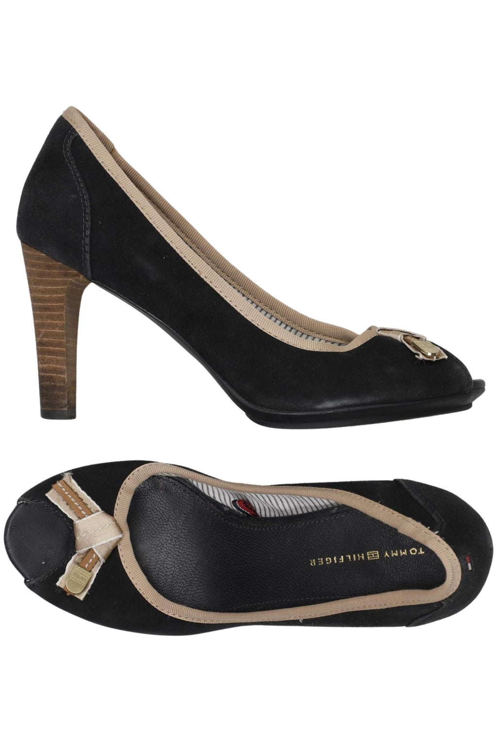 Tommy Hilfiger Damen Pumps Schwarz EU 38 Leder 6