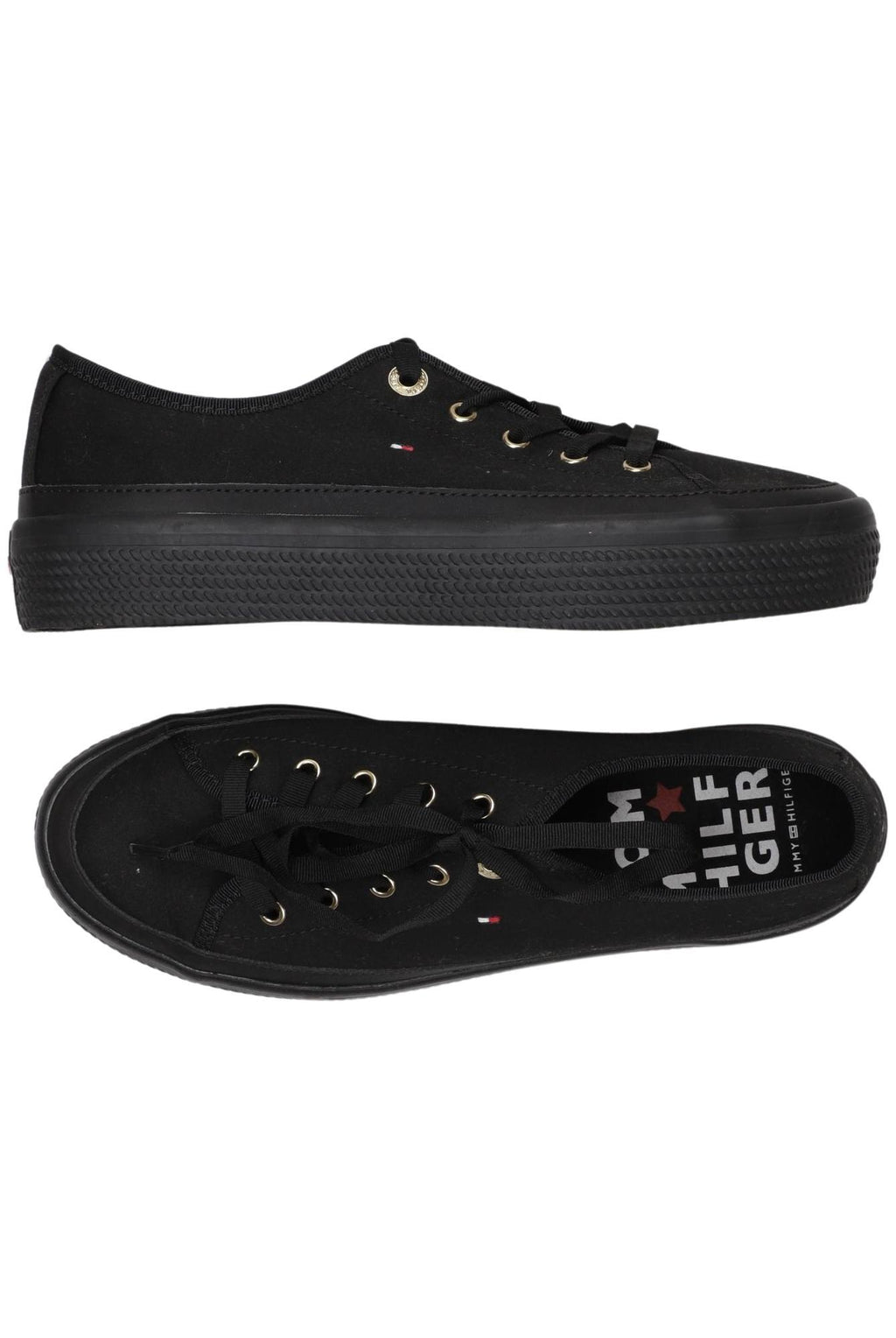 Tommy Hilfiger Women's Sneaker Black EU 40 Synthetic Leather Second Hand 5